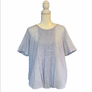 WRAP London Blue Split Back Cotton Shirt M/L